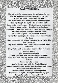 Golden Earring fanclub magazine 1998#2 back cover